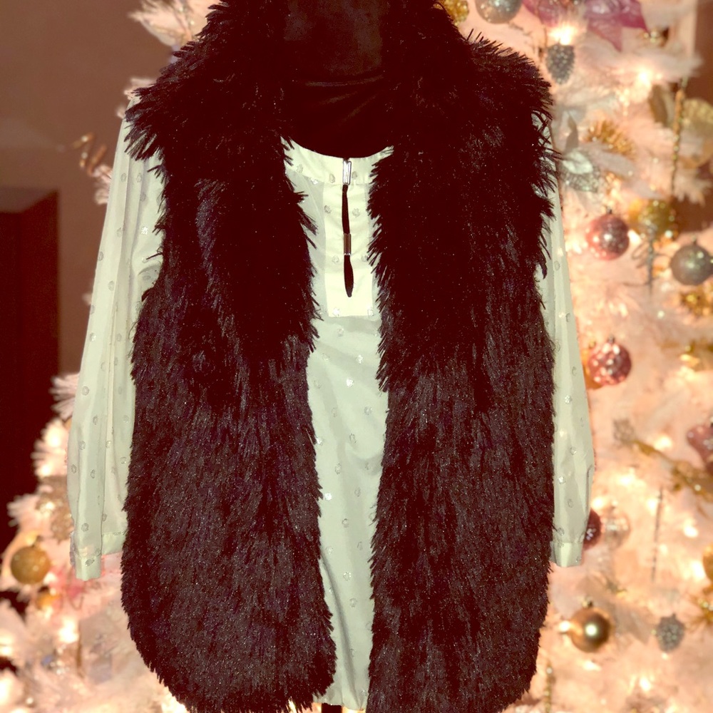 Faux Fur/Feather Vest